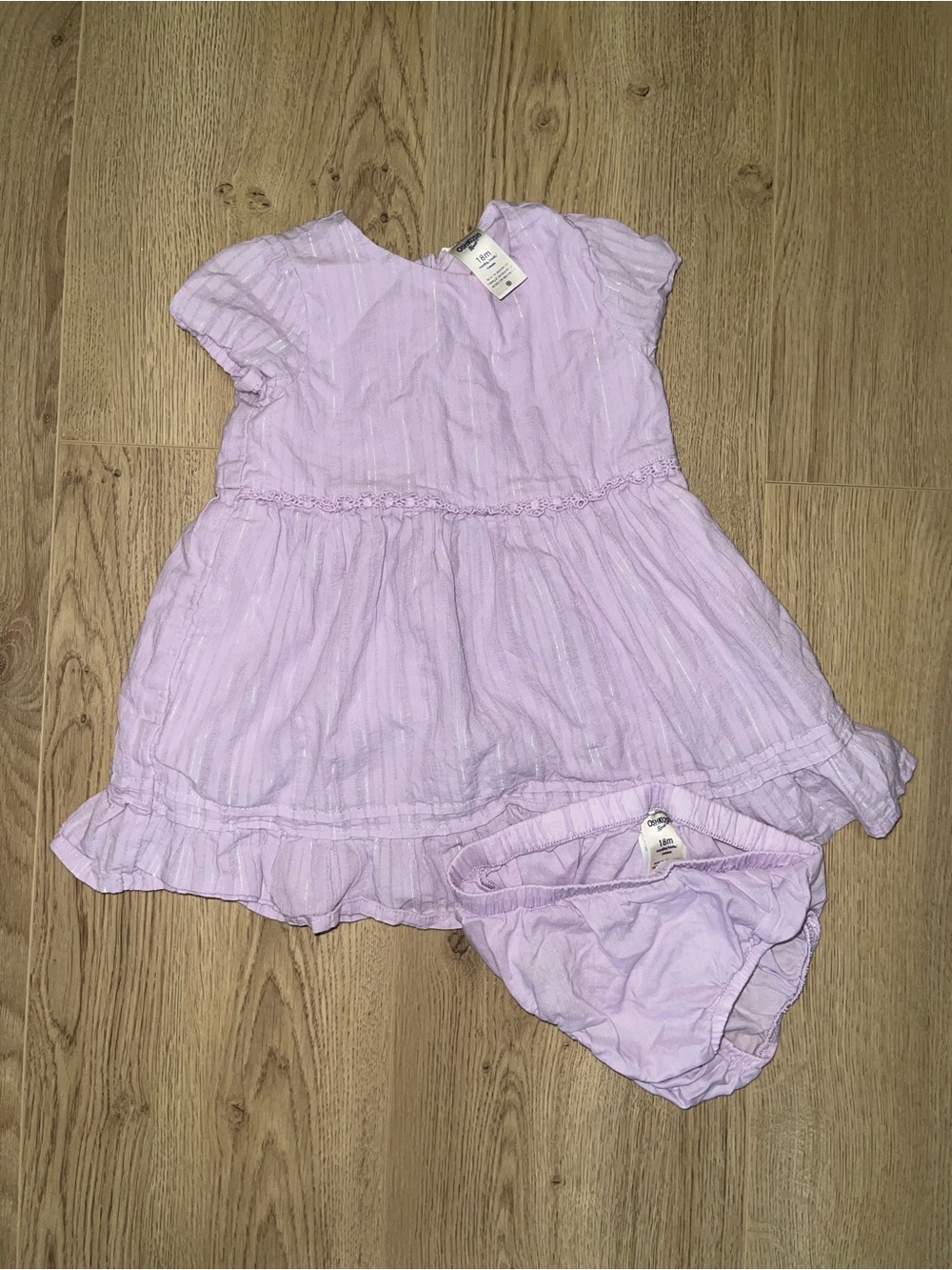 Carters Light Lavender Baby Dress with Matching Bloomers (18 months)